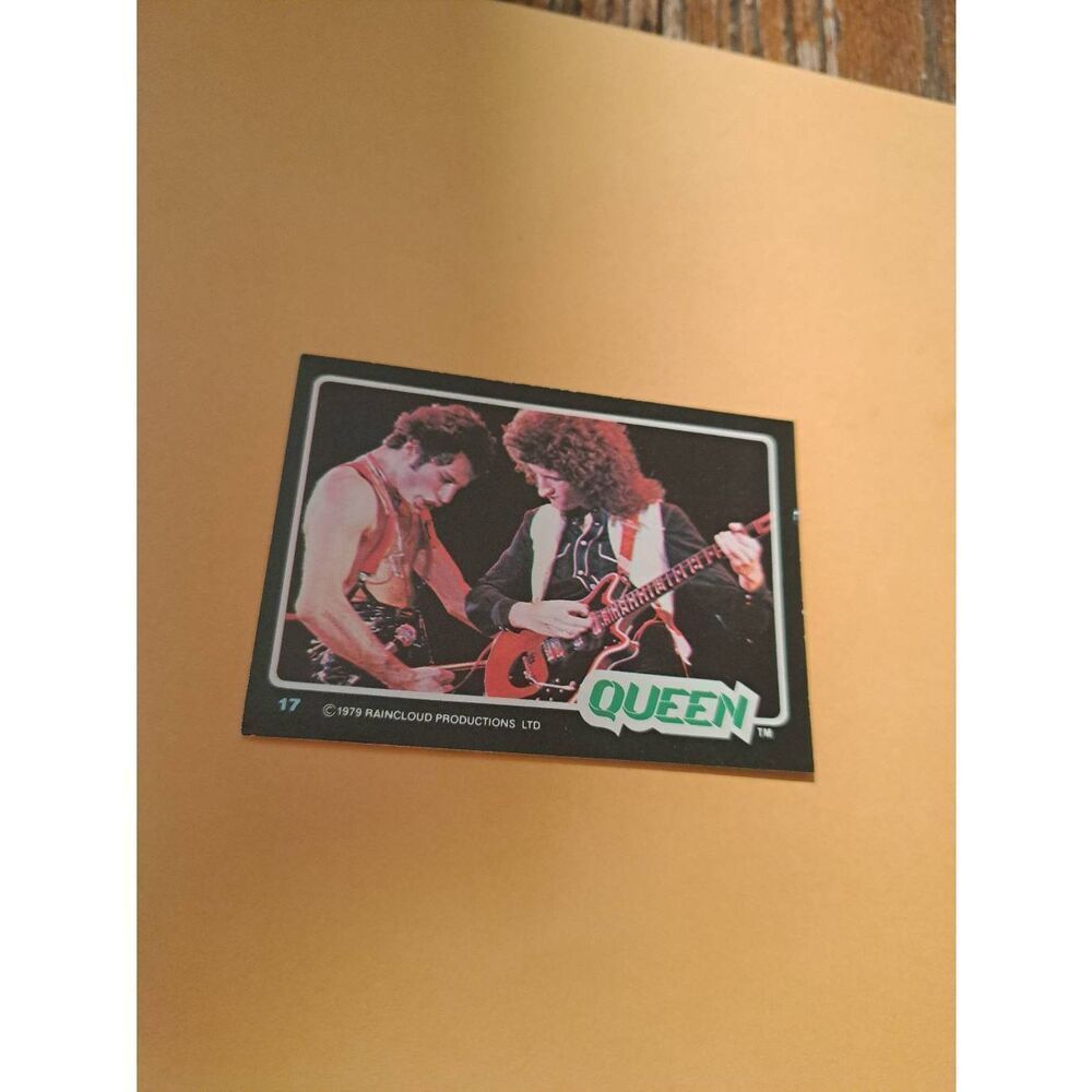 Vintage 1979 Rain Cloud Productions Queen Trading Card #17 Rock Band Memorabilia